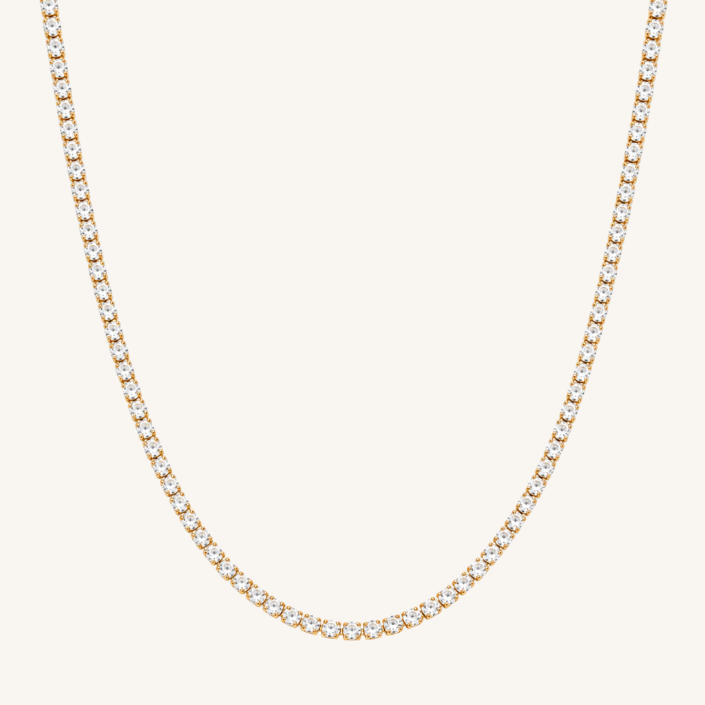Tennis Necklace Gold