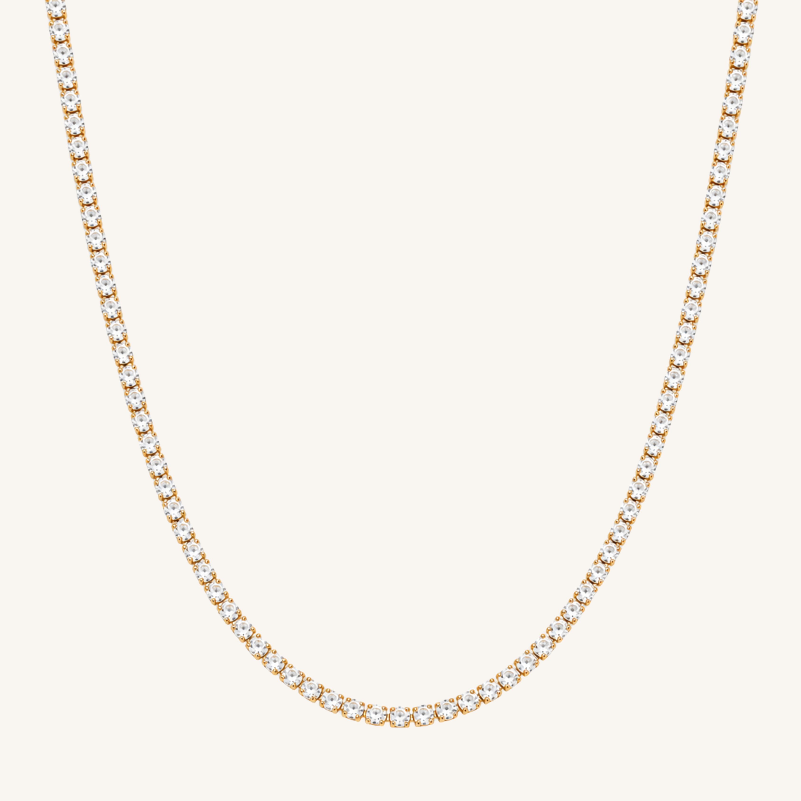 Tennis Necklace Gold
