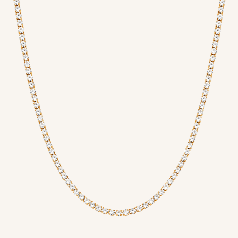 Tennis Necklace Gold