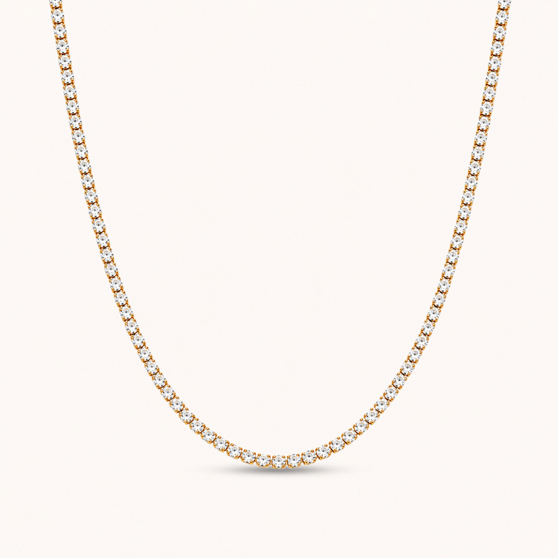Tennis Necklace Gold