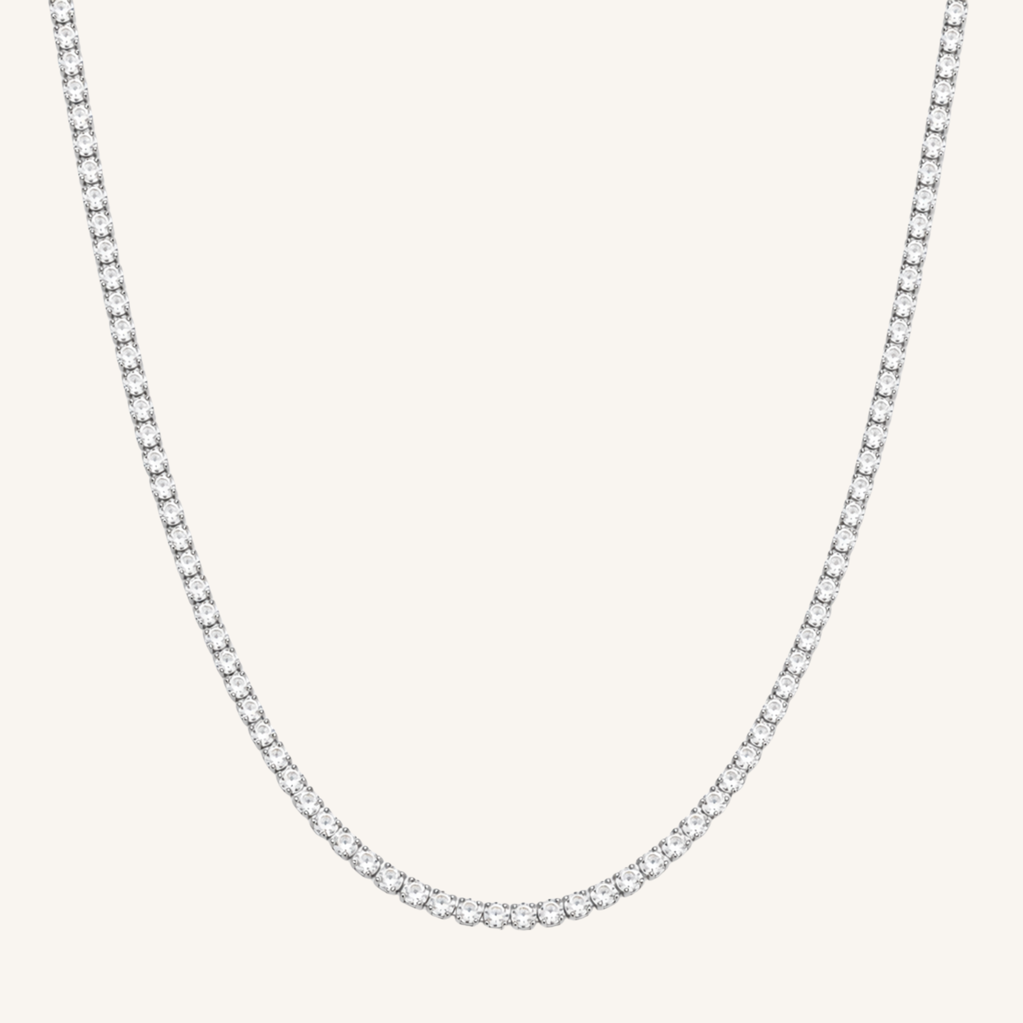 Tennis Necklace Silver