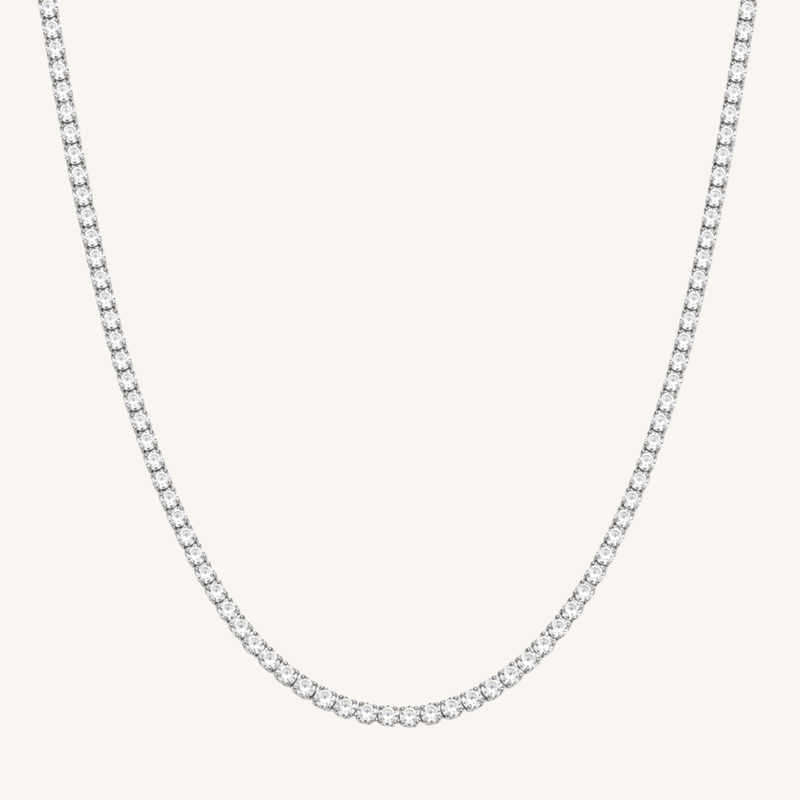 Tennis Necklace Silver