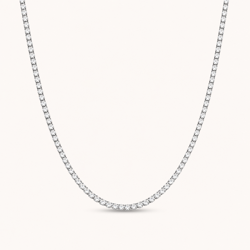 Tennis Necklace Silver