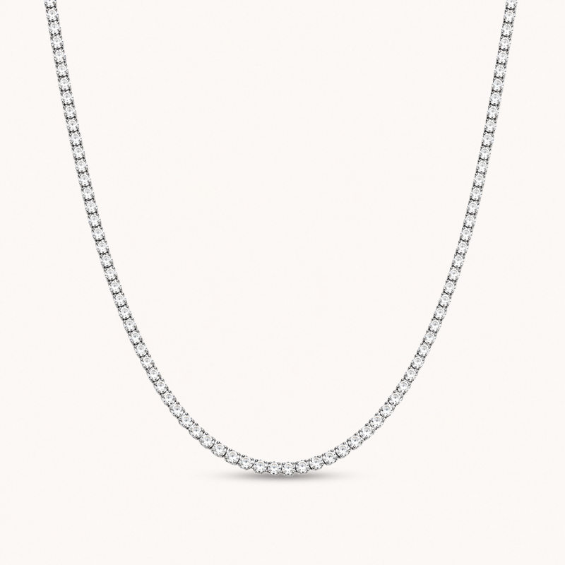 Tennis Necklace Silver