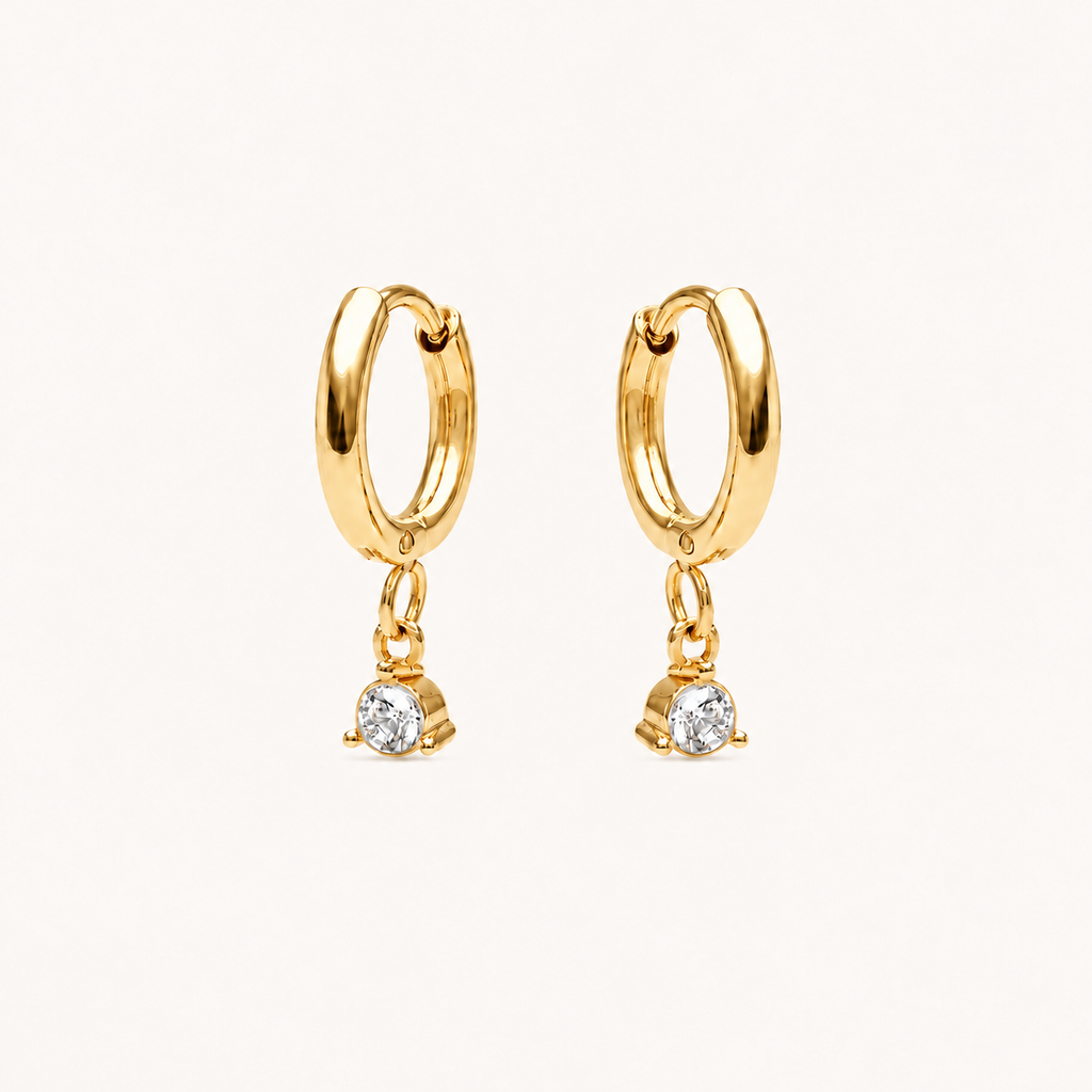Diamond Drop Earrings Gold