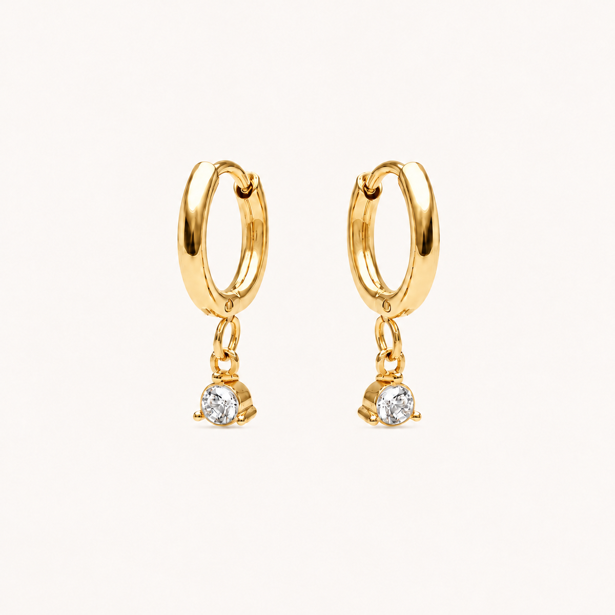Diamond Drop Earrings Gold