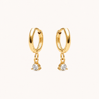 Diamond Drop Earrings Gold