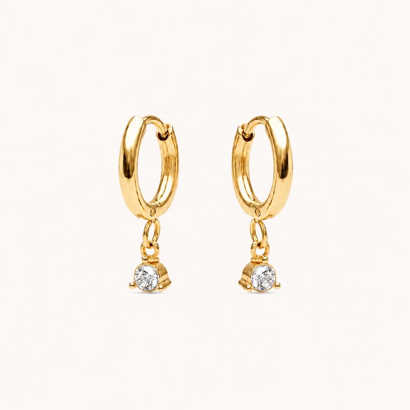 Diamond Drop Earrings Gold