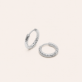 Hammered Hoops Silver