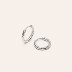 Hammered Hoops Silver