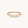 Mini Pearls Ring Gold