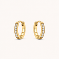 Pavé Huggies Gold