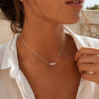 Pearl Trio Necklace Silver
