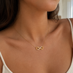 Infinity Pendant Necklace Gold