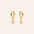 Diamond Drop Earrings Gold