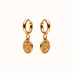 Compass Earrings Gold