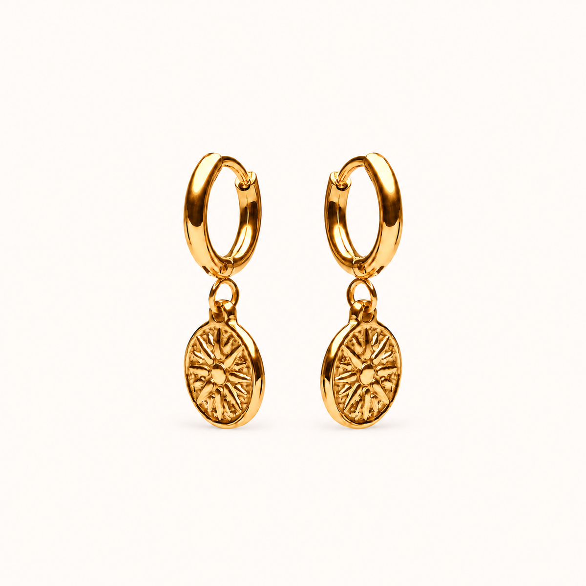 Compass Earrings Gold