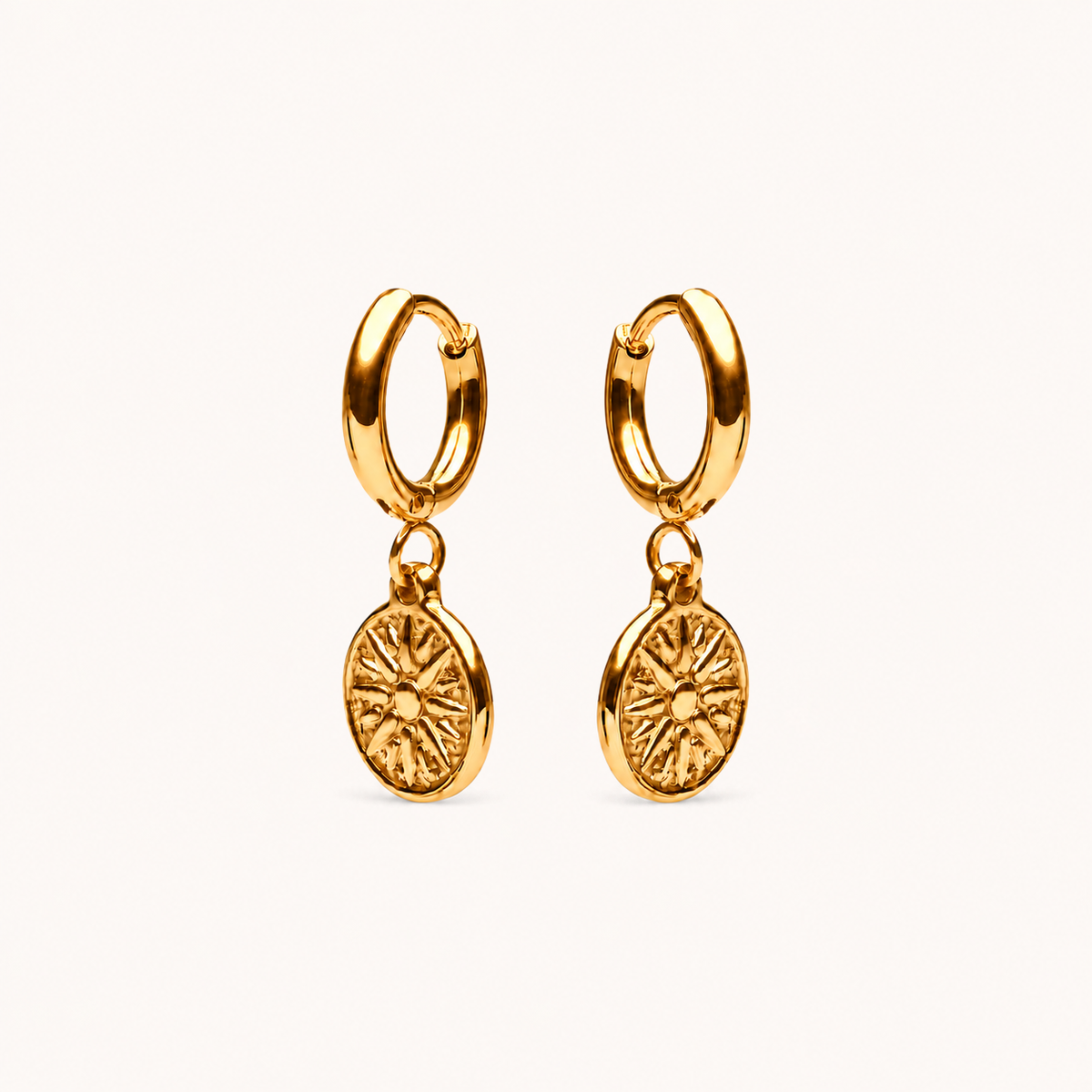 Compass Earrings Gold