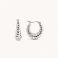 Croissant Hoops Silver
