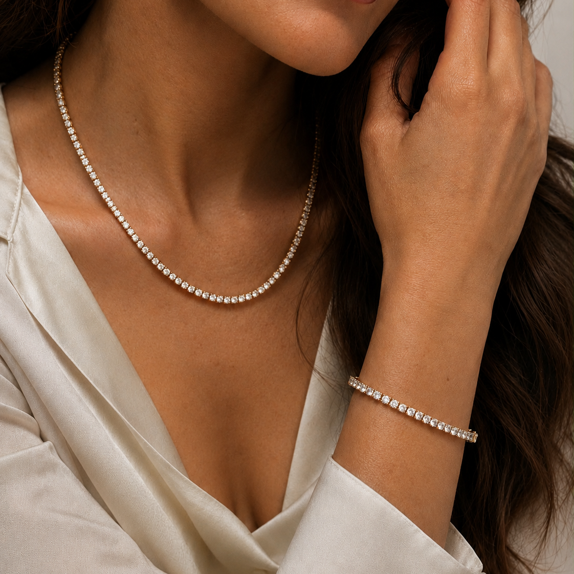 The Tennis Set Silver