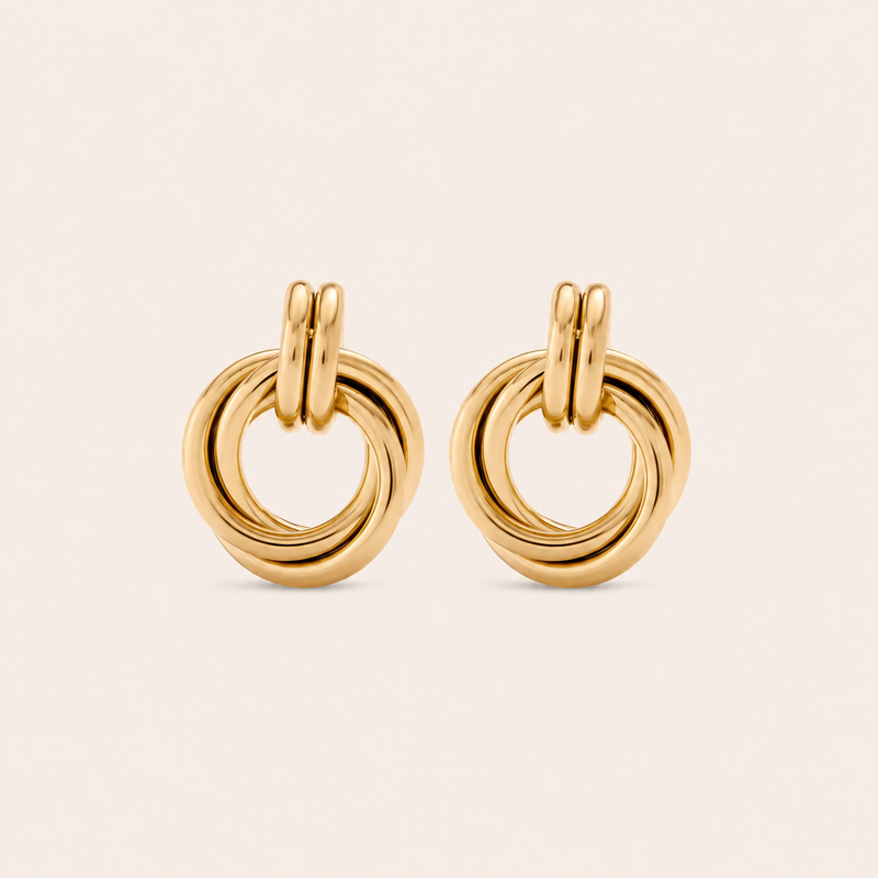 Layered Earrings Gold