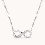Infinity Pendant Necklace Silver