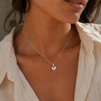 Heart Pendant Necklace Silver