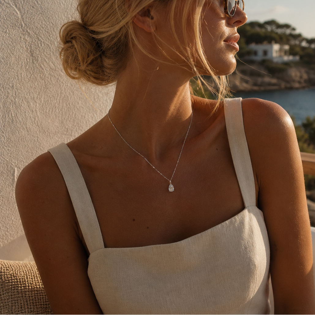 Auréa Drop Necklace Silver
