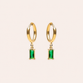 Emerald Drop Earrings Gold