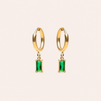 Emerald Drop Earrings Gold