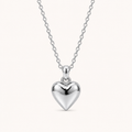 Heart Pendant Necklace Silver