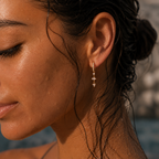 Crystal Drop Earrings Gold