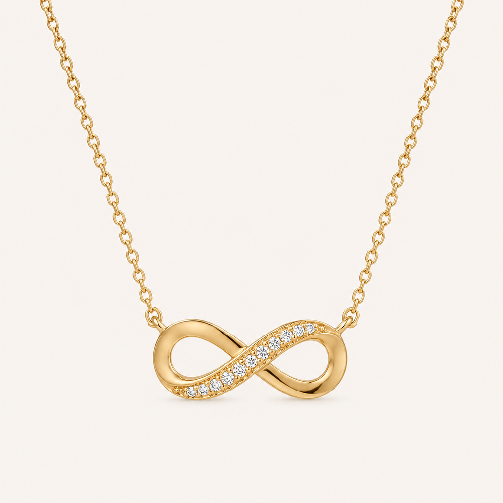Infinity Pendant Necklace Gold