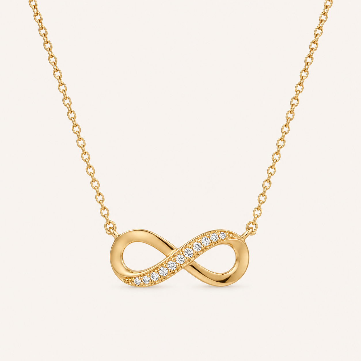 Infinity Pendant Necklace Gold