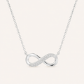 Infinity Pendant Necklace Silver