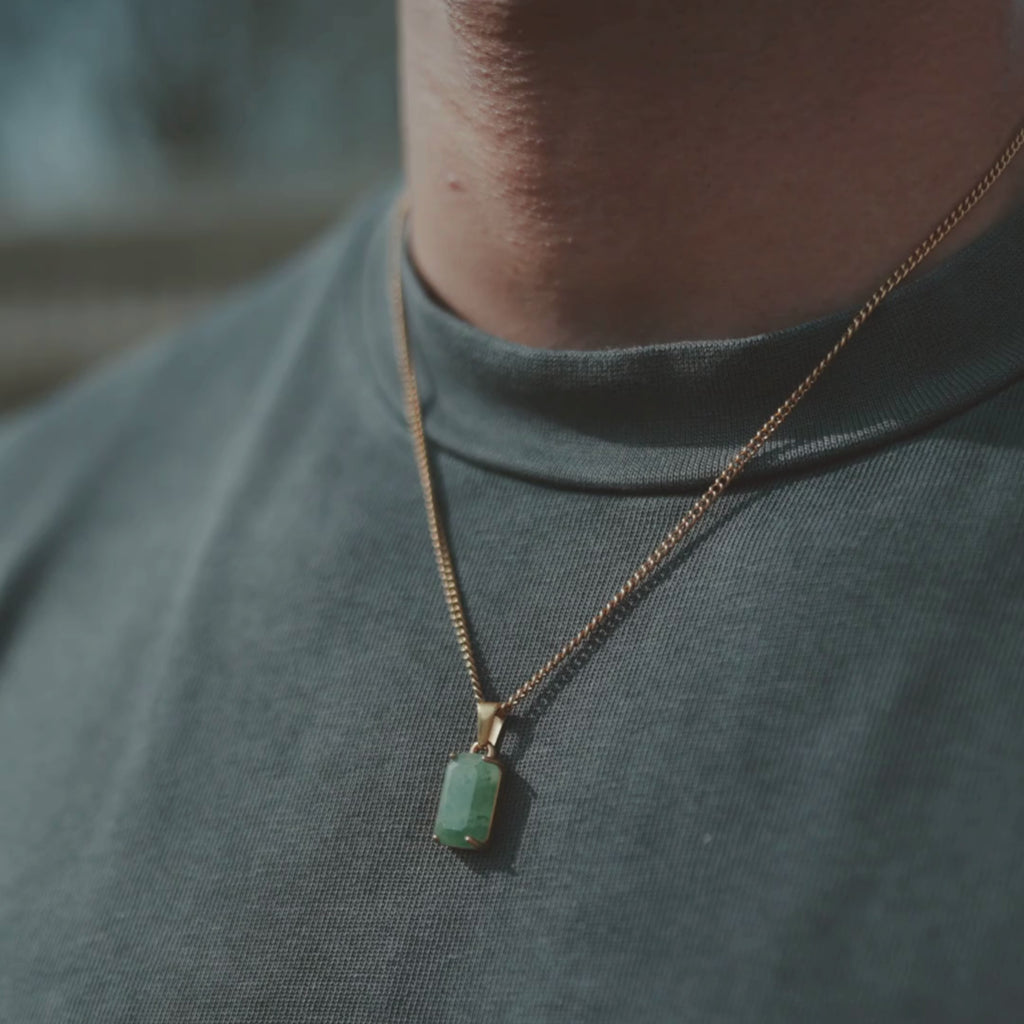Void Aventurine Pendant Gold