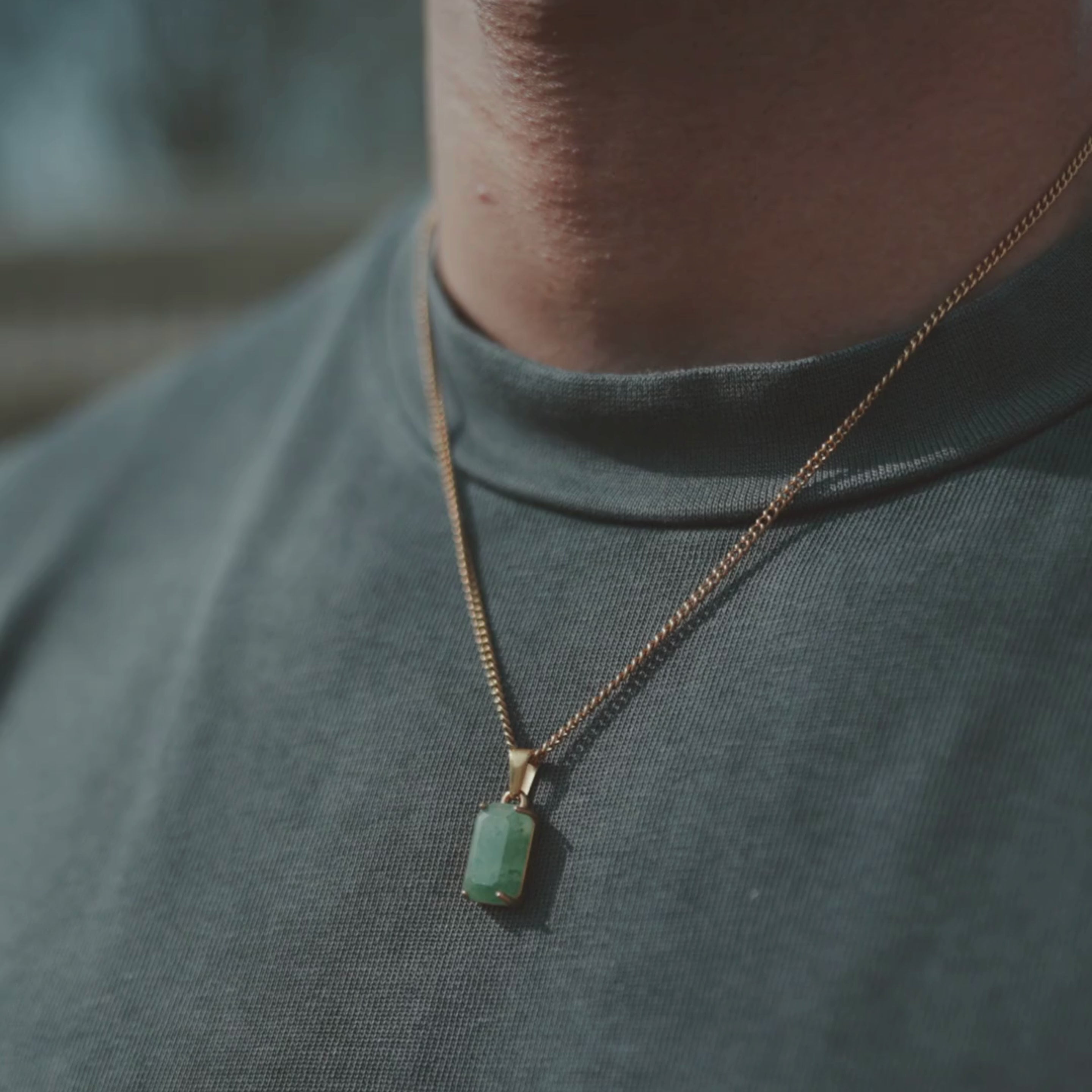 Void Aventurine Pendant Gold