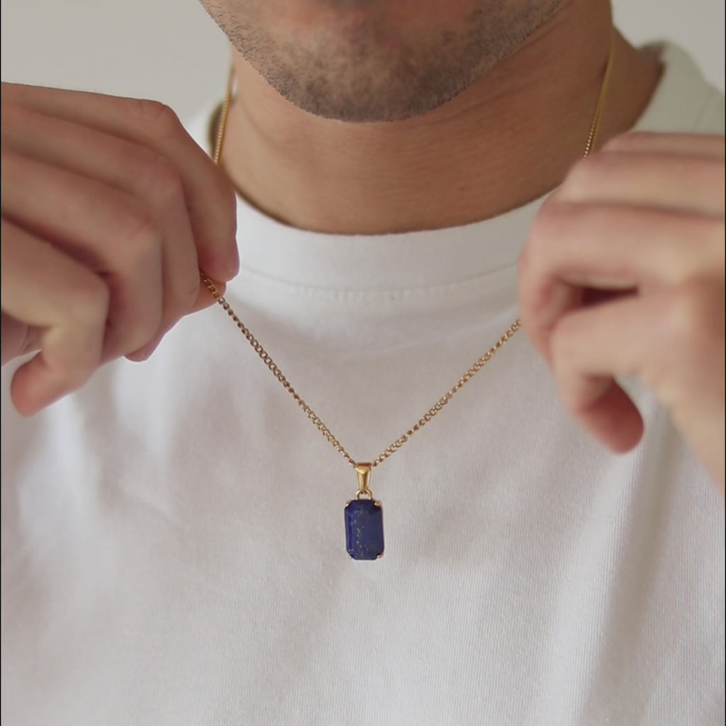 Void Lapis Pendant Gold