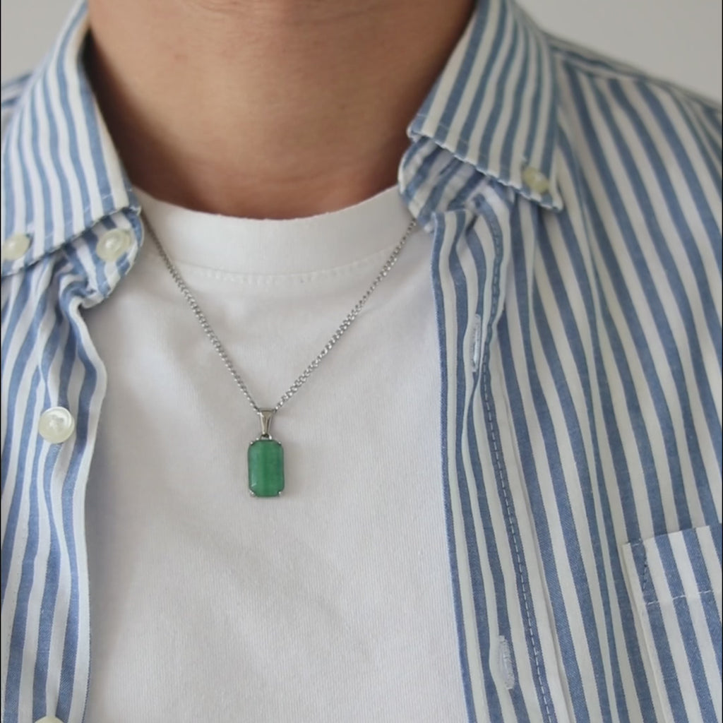 Void Aventurine Pendant Silver