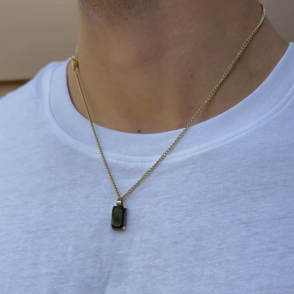 Void Onyx Pendant Gold