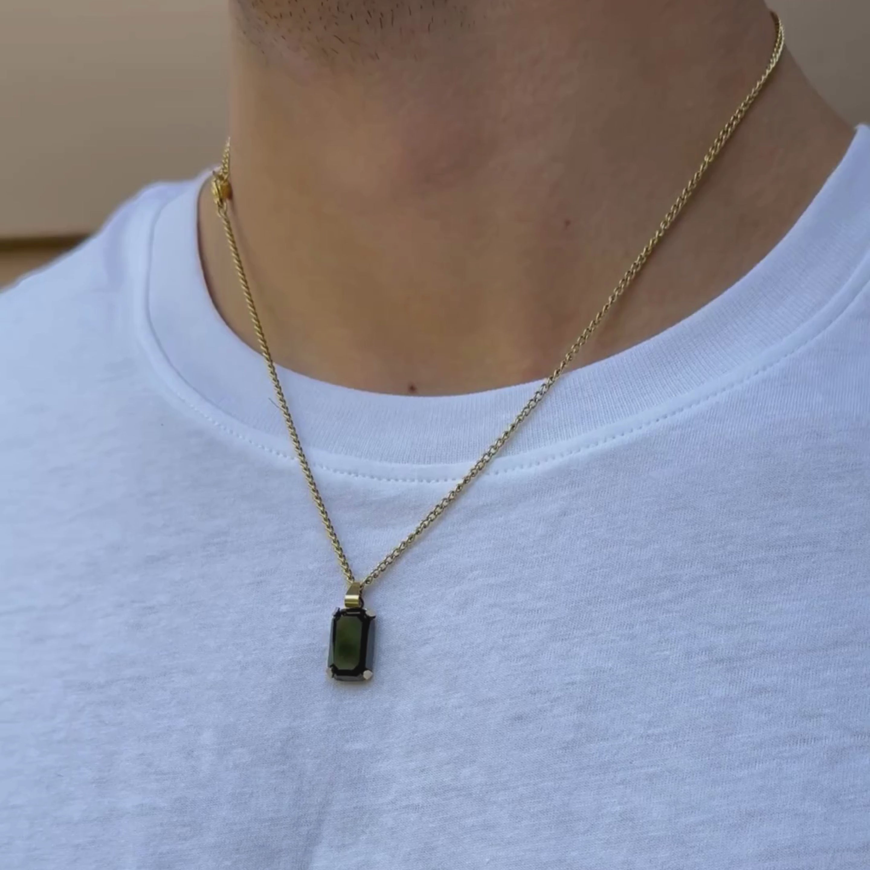 Void Onyx Pendant Gold