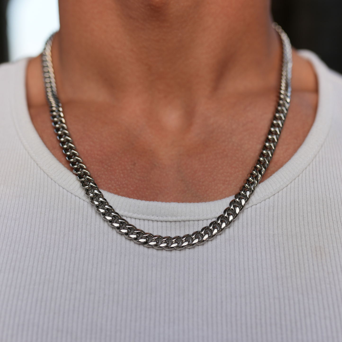 Cuban Link Chain Silver 8MM