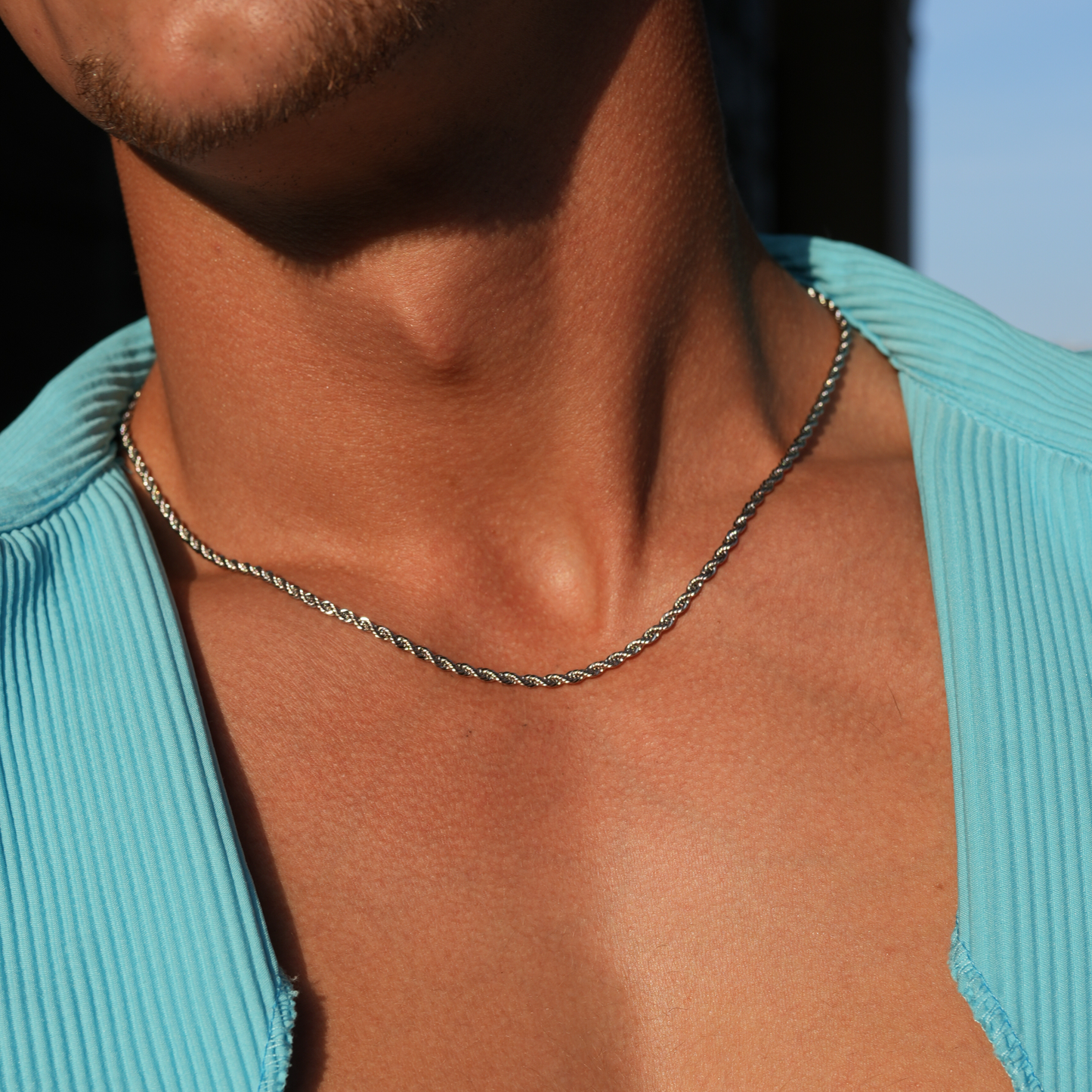 Cross x Rope Set Silver