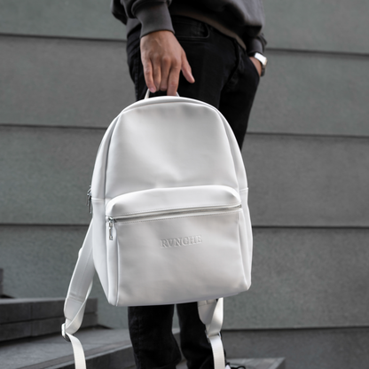 White leather backpack mens hotsell