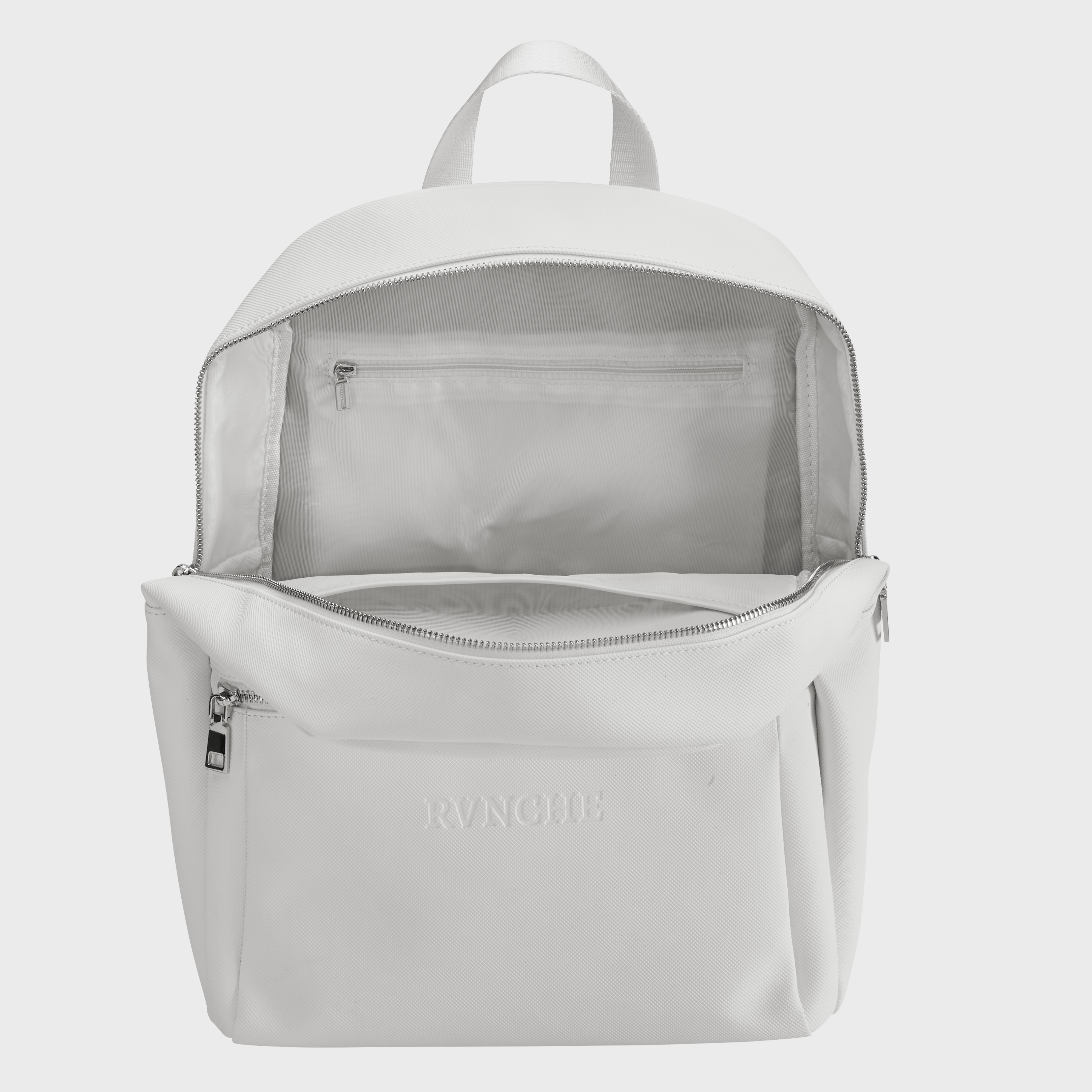Leather Backpack White - La River – RVNCHE Leather Backpack White - La River – RVNCHE